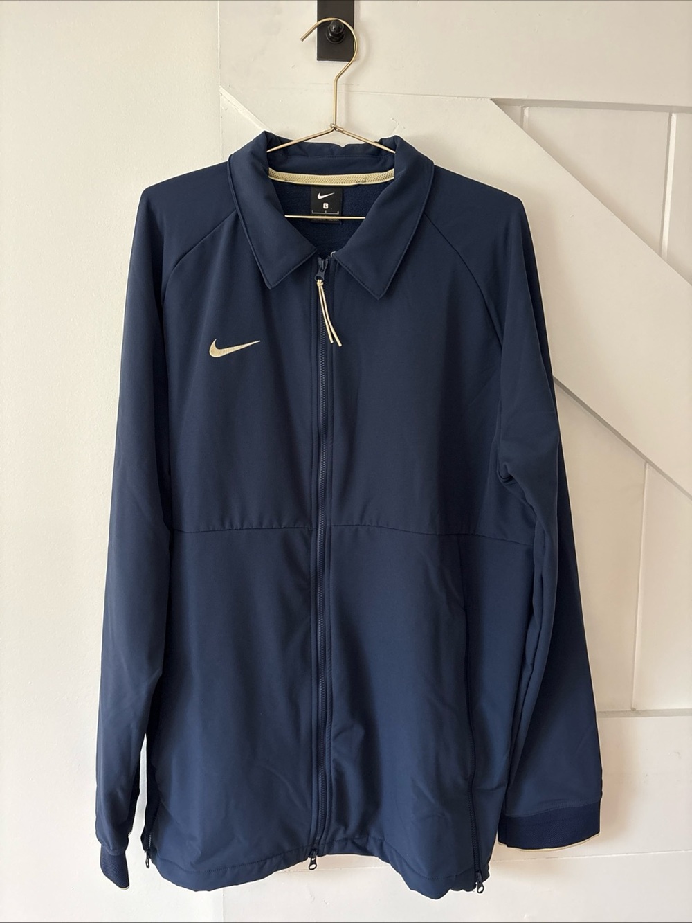 Nike Therma Midweight Insulated Men's Full Zipper Jacket Navy Blue Size Large